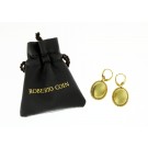 Roberto Coin 18k Yellow Gold Matte Ruby Egg Shaped Drop Dangle Earrings