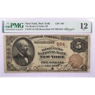 1882 $5 The Market & Fulton National Bank Of New Yok Fr#470 Charter #964 PMG F12