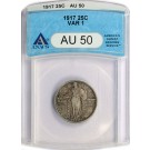1917 Type 1 25C Standing Liberty Quarter Silver ANACS AU50 About Uncirculated 