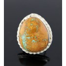 Old Pawn Navajo Native American Sterling Silver Mohave Turquoise Ring 4.5 9.2g