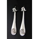 Giulia Modena Spratling WSR Rancho Taxco Mexico Sterling Silver Drop Earrings