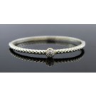 Town and Country 14k Yellow Gold 925 Sterling Silver Pave Diamond Bracelet 6.5"