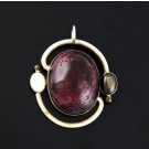 Cheryl Wadsworth Hopi Native American 925 Sterling Silver Multi Gemstone Pendant