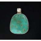 Old Pawn Navajo Native American 925 Sterling Silver Turquoise Pendant 30.6g