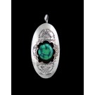 Vintage Teresa Navajo Native American 925 Sterling Silver Turquoise Pendant 8.8g