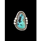 Old Pawn Navajo Native American 925 Sterling Silver Turquoise Pendant 8.7g