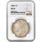 1888 S $1 Morgan Silver Dollar NGC AU55 About Uncirculated Key Date Coin