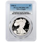 1986 S $1 Proof Silver American Eagle PCGS PR70 DCAM Deep Cameo