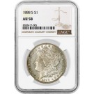 1888 S $1 Morgan Silver Dollar NGC AU58 About Uncirculated Key Date Coin