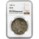1928 $1 Silver Peace Dollar NGC XF45 Extremely Fine Key Date Coin