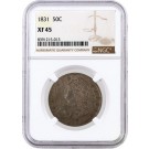 1831 50C Capped Bust Silver Half Dollar NGC XF45 Extremely Fine Circulated Coin