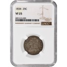 1834 25C Capped Bust Quarter Silver NGC VF25 Very Fine Circulated Coin