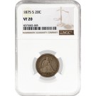 1875 S 20C Seated Liberty Twenty Cent Piece Silver NGC VF20 Circulated Coin