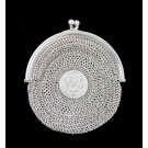 Antique Shreve & Co #9 Sterling Silver Round Mesh Coin Purse Monogrammed