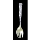 Antique Tiffany & Co Vine Gourd Sterling Silver Gold Wash Ice Cream Fork 6" Mono
