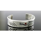 Vintage Old Pawn Hopi Native American Oxidized Sterling Silver Cuff Bracelet