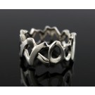 Tiffany & Co Paloma Picasso Sterling Silver XXXOOO Hugs & Kisses Ring Size 7.25