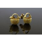 Vintage 1980 Glenaan Elliot Robbins 14k Yellow Gold Nantucket Basket Earrings