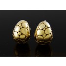John Hardy KALI Pebble Collection 14k Yellow Gold Huggie Hoop Omega Earrings