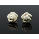 Vintage Tiffany & Co .925 Sterling Silver Braided Celtic Knot Weave Stud Earrings