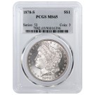 1878 S $1 Morgan Silver Dollar PCGS MS65 Gem Uncirculated Coin