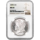 1878 S $1 Morgan Silver Dollar NGC MS64 Brilliant Uncirculated Coin #833