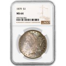 1879 $1 Morgan Silver Dollar NGC MS64 Brilliant Uncirculated Toned Coin