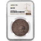 1878 S T$1 Trade Dollar Silver NGC AU50 About Uncirculated Coin