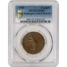 1783 1C Washington Unity States One Cent Copper PCGS Secure Gold Shield XF45