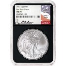 2022 $1 1oz Silver American Eagle NGC MS70 David Ryder Black Retro