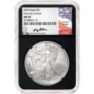  2024 $1 1oz Silver American Eagle NGC MS70 FDOI David Ryder Black Retro