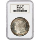 1878 CC Carson City $1 Morgan Silver Dollar NGC MS65 PL Proof Like Toned Coin