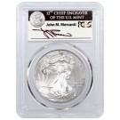 2011 W $1 Burnished Silver American Eagle PCGS MS70 FS John Mercanti Signed Label 