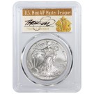 2017 W $1 1 oz Burnished Silver American Eagle PCGS SP70 Thomas Cleveland Signed Label