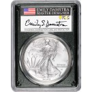 2022 $1 1 oz Silver American Eagle PCGS MS70 FDOI Emily Damstra Signed Label