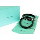 Pair Of Tiffany & Co Paloma Picasso Zellige Black Resin Bangle Bracelets 7.75"