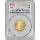 2016 $10 1/4 oz Gold American Eagle 30th Anniversary PCGS MS70 FS Flag Label Coin