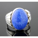 Vintage E. Piaso Navajo Native American 925 Sterling Silver Lapis Ring Size 11
