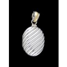 David Yurman Sculpted Cable 18k Yellow Gold Sterling Silver Oval Locket Pendant