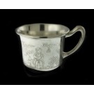 Vintage Lebkuecher & Co Cartier 2307-2 Sterling Silver Nursery Rhyme Baby Cup