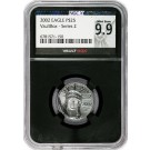 2002 $25 American Platinum Eagle 1/4 oz .9995 Fine Vault Box Series 2 NGC X MS 9.9