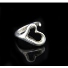 Vintage Tiffany & Co Elsa Peretti  925 Sterling Silver Open Heart Ring Size 4.5 