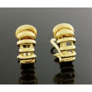 Tiffany & Co Italy 18k Gold Convertible Clip On Omega Back Shrimp Earrings