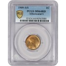 1909 S/S 1C Lincoln Wheat Cent S Over Horizontal S PCGS Secure MS64 RD Red Coin