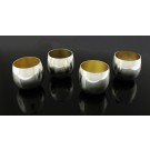 Set Of 4 Tiffany & Co Makers # 25005 Sterling Silver Gold Wash Cordial Cups