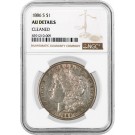 1886 S $1 Morgan Silver Dollar NGC AU Details Cleaned Key Date Coin