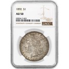 1892 $1 Morgan Silver Dollar NGC AU50 About Uncirculated Key Date Coin