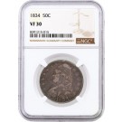 1834 50C Capped Bust Silver Half Dollar Large Date Letters NGC VF30 Coin 