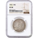 1832 50C Capped Bust Silver Half Dollar Small Letters NGC VF30 Circulated Coin