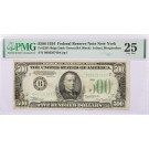 Series Of 1934 $500 Note FRN New York Fr#2201-Bdgs BA Block PMG VF25